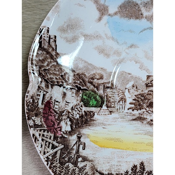 Johnson Bros Bread Plate Saucer Olde English Country Side England Hand Engraving - Picture 9 of 14